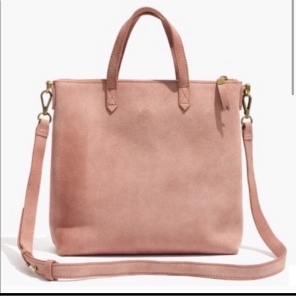 Madewell Handbags - Madewell pink suede small transporter hare to find